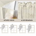 thumbnail image 5 of White Floral Swag Curtains for Kitchen/Bedroom/Living Room, Spring Country Vintage Flower Leaf Plant Scalloped Curtains 63 Inch Long, Window Swag Topper Curtains Valances 2 Panels Set 36"x63", 5 of 8
