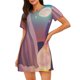 thumbnail image 1 of Balery Dreamy Moonlit Window Camisón de manga corta con cuello redondo para mujer, cómodo y elegante., 1 of 6