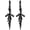 Black Dagger Eye Earrings, variant on Sterling Silver Medieval Sword Dangle Drop Earrings Dagger Hoop Earrings Cross Knives Earrings for Women Men