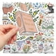thumbnail image 2 of 50 pcs flower sticker book, vinyl stickers for water bottle, laptop, guitar, luggage, book illustrations, 2 of 5