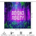 thumbnail image 2 of Shower Curtain Set 4 Piece include Shower Curtain and Rugs and Non Slip U Shaped Toilet Rugs Luxury Bathroom Decor Virtual Forest Neon Cyber, 2 of 5