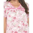 thumbnail image 5 of Casual Nights Women's Short Sleeve Floral Nightgown Nightshirt Night Dress, 5 of 5