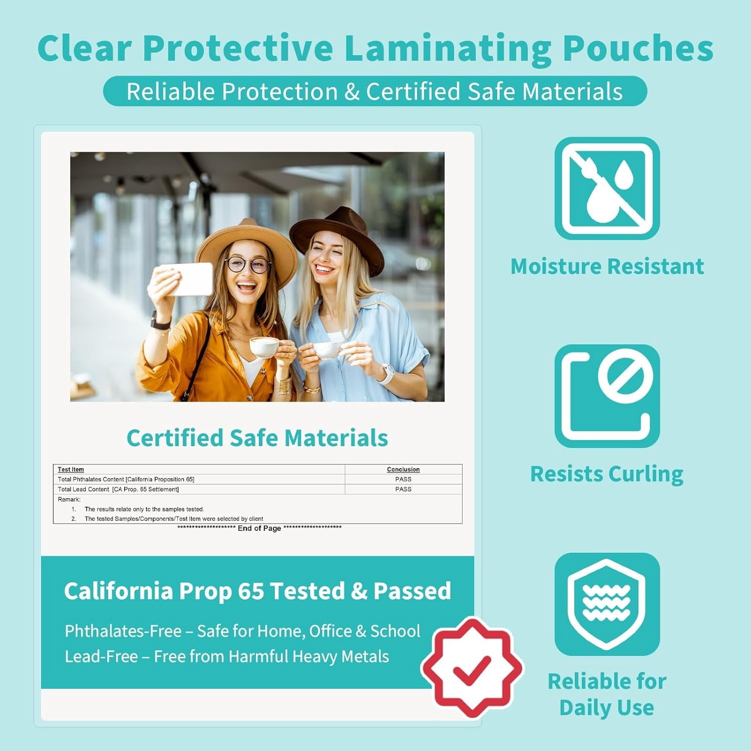 300 Pack 5 Mil Thermal Laminating Pouches, 9x11.5 Inches Laminating Sheets, for Letter Size, Ultra Clear, Glossy, Hold 8.5x11 Inches, Heat Seal, School Office Supplies