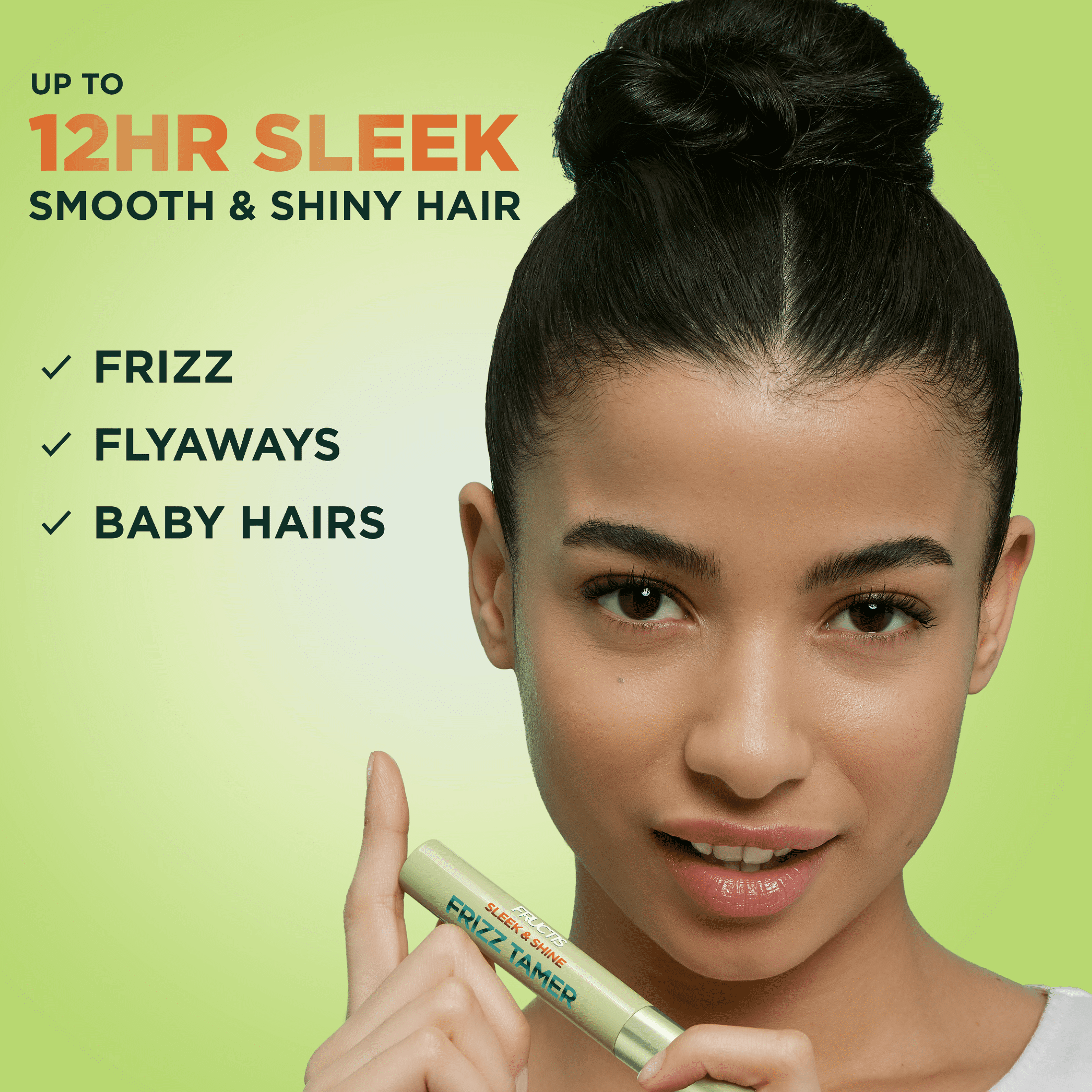 Garnier Fructis Sleek & Shine Smoothing Shampoo, Conditioner, & Styling Gel Set with Plant Keratin, 33.8 fl oz