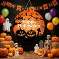 thumbnail image 5 of Halloween Door Hangings Sign, Happy Halloween Paper Farmhouse Wall Decor, Rustic Paper Hanging Decoration Outdoor Signs, For Front Door and Porch Entryway Decor, 5 of 5