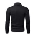 thumbnail image 3 of Men Slim Fit Turtleneck Sweater Casual Basic Knitted Long Sleeve Pullover Top Soft Comfort Winter Fashion, 3 of 6