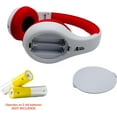 thumbnail image 3 of Things Audio Portable Personal FM Radio Headphones Pull-Out Antenna for Great Reception, Walking, Jogging, Relaxing, School, Talk Radio - Powered by 2AA Batteries (Not Included) - White & Red, 3 of 4