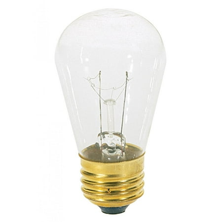 

S3965 Satco 11S14 Incandescent Indicator & Sign 11W E26 S14 24 Clear Bulbs