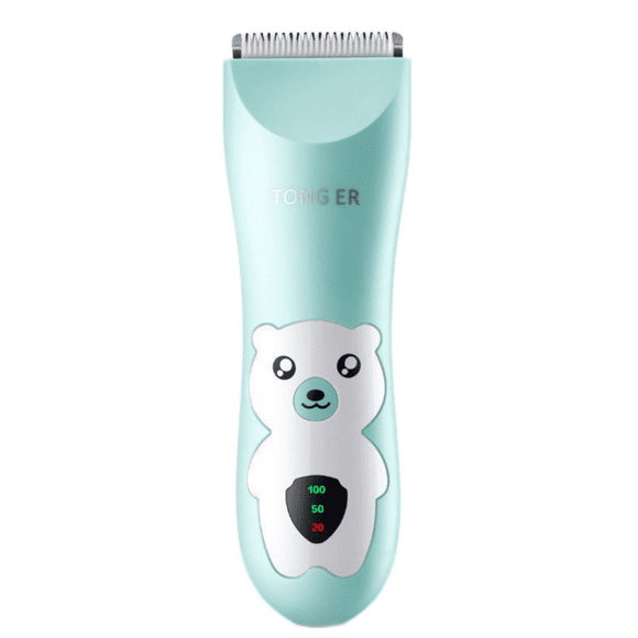 Children's hair clipper,Professional Baby Haircut Machine - Cordless, IPX7 Waterproof Clipper with Low Noise and Ceramic Blades for Safe and Easy Home Haircuts(Blue)