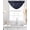 Blue, variant on Navy Blue Sheer Waterfall Valance Curtains for Window, Spring Flora Rod Pocket Sheer Topper Swag Curtains for Living Room, Kitchen 38.5"W x 47.2"L, 1 Panel