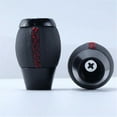 thumbnail image 4 of Phyun For Honda Civic Si 5 Speed Black Leather Shift Knob+Suede Boot Red Stitch Combo, 4 of 5