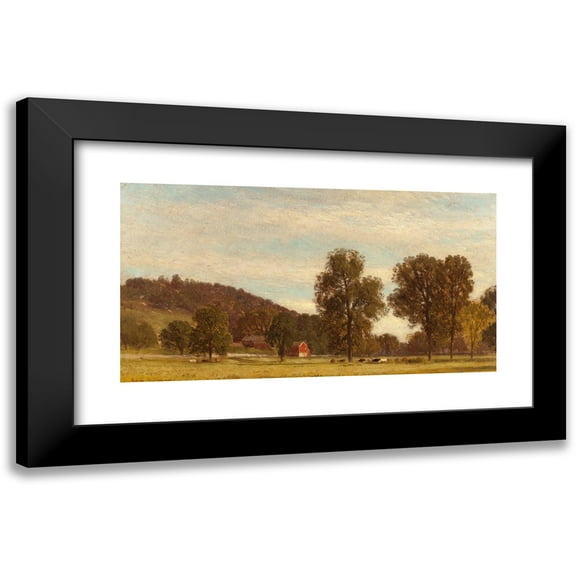 Samuel Colman 14x9 Black Modern Framed Museum Art Print Titled - Saw Mill Valley, Pennsylvania