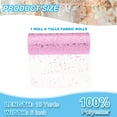thumbnail image 2 of Uxcell Tulle Fabric Rolls, Fabric Spool Tulle Sparkling Ribbon Netting Sequin for DIY Tutu Skirts Crafts Wedding Pink, 2 of 6