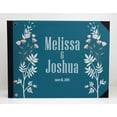 thumbnail image 3 of Darling Souvenir Blue Floral & Leaves Hardbound Cover Printed Anniversary Wedding Guestbook Scrap book-7 x 9 Inches, 3 of 5