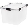 thumbnail image 1 of Bolsa de almacenamiento IRIS WEATHERTIGHT, 74 L, apilable, paquete de 4 unidades, transparente, 1 of 1
