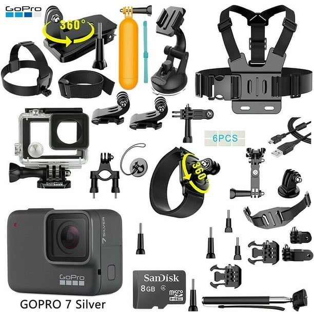 GoPro HERO 7 Silver Edition Sport + 40 Sports Accessory (Refurbished) - Walmart.com