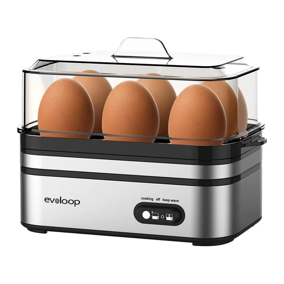 Evoloop Plastic 6-Egg Cooker Electric Egg Poacher