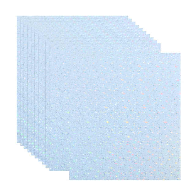 Unique Bargains A4 Holographic Cardstock, 10 Pack Metallic Iridescent Mirror Paper Sticker Foil Board, Style 6