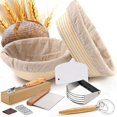 thumbnail image 2 of Fermentation Basket Bread Set European Bread Vine Basket Scraper BlenderElliptical Baking Tool Set (11 piece set (Elliptical Basket with Cloth Cover+Trimming Knife+Single Eye Blender+Plastic Scraper), 2 of 4