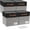Black & Gray, variant on Collapsible Fabric Storage Cube Bins with 2 Reinforced PU Handles, Foldable Storage Organizer Baskets for Closet, Shelves, Living Room | 11"x11"x11", 4 Pack, Full Pink