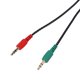 thumbnail image 4 of Divisor de auriculares para computadora (2 unidades), adaptador de auriculares para audio y micrófono de PC, conector hembra de 3,5 mm a macho de 0,5 mm., 4 of 5