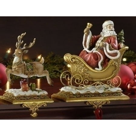 set of 2 joseph s studio santa claus and reindeer set of 2 joseph s studio santa claus and reindeer