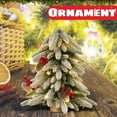 thumbnail image 4 of Pin Artificiel de Table de 24 Pouces Pré-Illuminé avec Branches Enneigées, Baies Rouges, Pommes de Pin et Lumières DEL Blanc Chaud pour Décoration de Noël, Maison, Bureau, Fêtes, 4 of 5