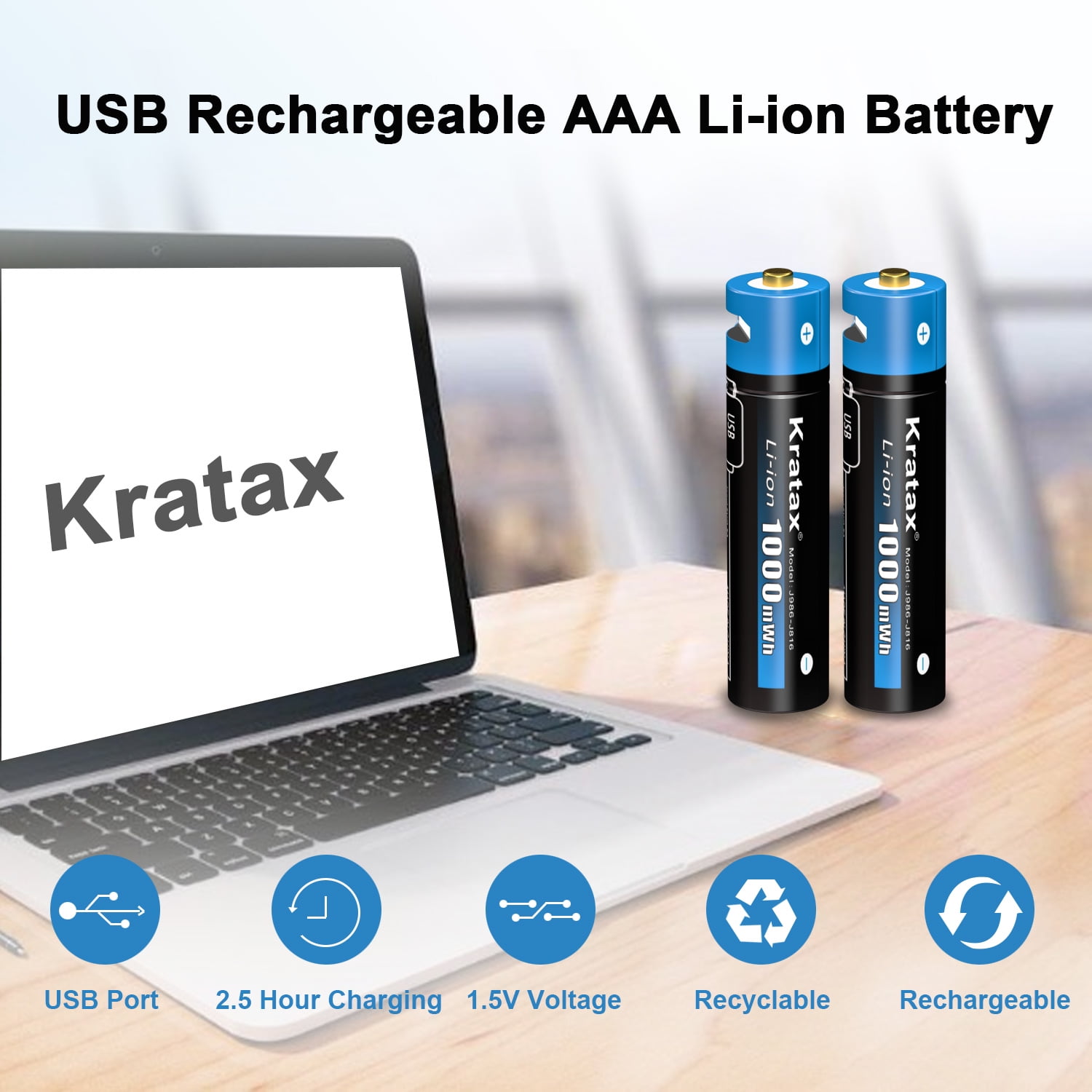 AAA rechargeable batteries with Type C port - GF CHIMEX