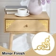 thumbnail image 5 of Uxcell 4 Pcs Hollow Mirror Wall Stickers, Acrylic Corner Decor Stickers Self Adhesive Mirror Stickers for Bathroom Living Room Bedroom Ceiling Office Decal (Light Gold Tone, 7.9 x 7.9"), 5 of 6
