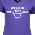 thumbnail image 4 of Inktastic Life Behind Bars BMX Women's V-Neck T-Shirt, 4 of 5