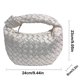thumbnail image 4 of Bolso trenzado Bolso de mujer Bolso trenzado Bolso de cuero de PU de gran volumen Monedero, 4 of 4