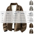 thumbnail image 3 of Atkumj Bomber Jacket Men with Pockets Stylish Suede Stand Collar Mens Leather Jacket Casual Solid Color Long Sleeve Zip Up Jacket for Outdoor Daily Activities 2XL, 3 of 9