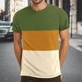 thumbnail image 2 of Men's Short Sleeve Baseball Shirts Crew Neck Raglan Casual Vintage Sport Tee Tops Army Green L, 2 of 7