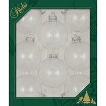 Glass Crafting Christmas Tree Ornaments - Designer DIY Balls from Christmas By Krebs (Clear with Silver Caps-8 Pieces, 2 5/8 inch (67mm))