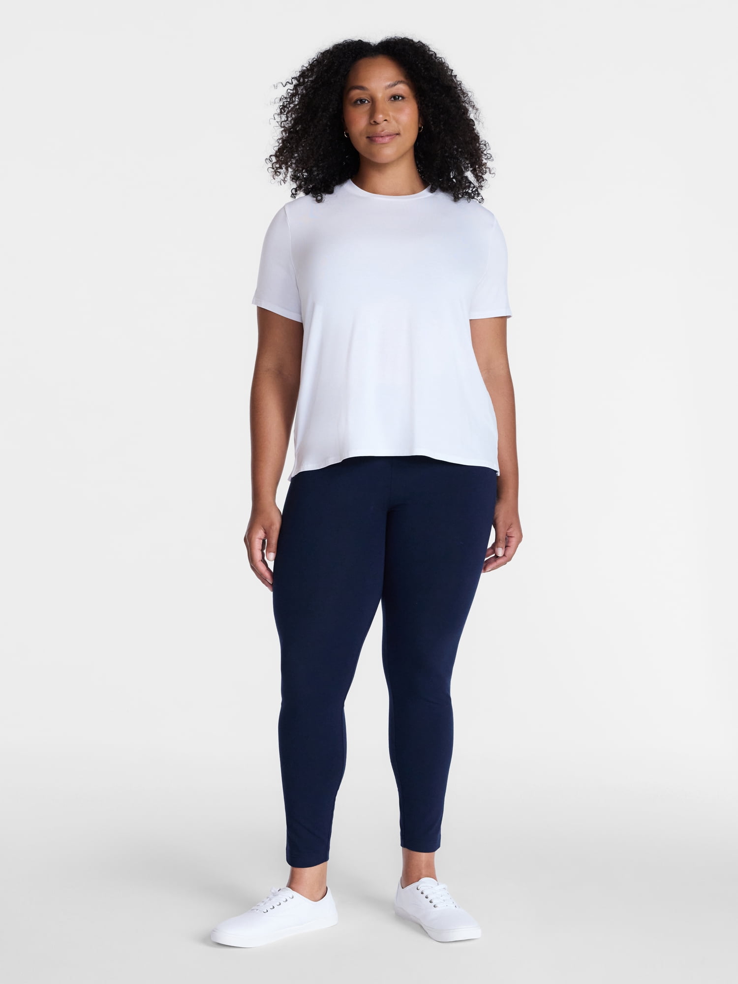 Time and Tru Women's Ankle Length Knit Leggings, 27" Inseam, XS-XXXL