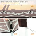 thumbnail image 3 of EAGLE PEAK 10ft x 10ft Turquoise Slant Leg Instant Pop-up outdoor Canopy, 3 of 8