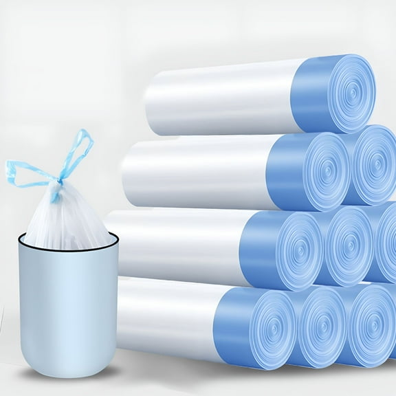 CCOCC Trash Bags Under 5$ Bathroom Trash Bags 5 Gallon Drawstring Thickened Garbage Bags for Home Office Living Room,Fits 2-3 Gallon Bins