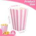 thumbnail image 2 of NOGIS 50 Pcs Disposable Paper Popcorn Boxes Bucket Candy Snack Container for Party, Popcorn Holders for Party Birthday Favor Supplies (Pink-Striped, 4.7x2.8 in), 2 of 7