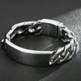 thumbnail image 2 of QQTDFG High Polished 17mm Stainless Steel Silver Curb Link Chain Mens Bangle Bracelet-default, 2 of 4
