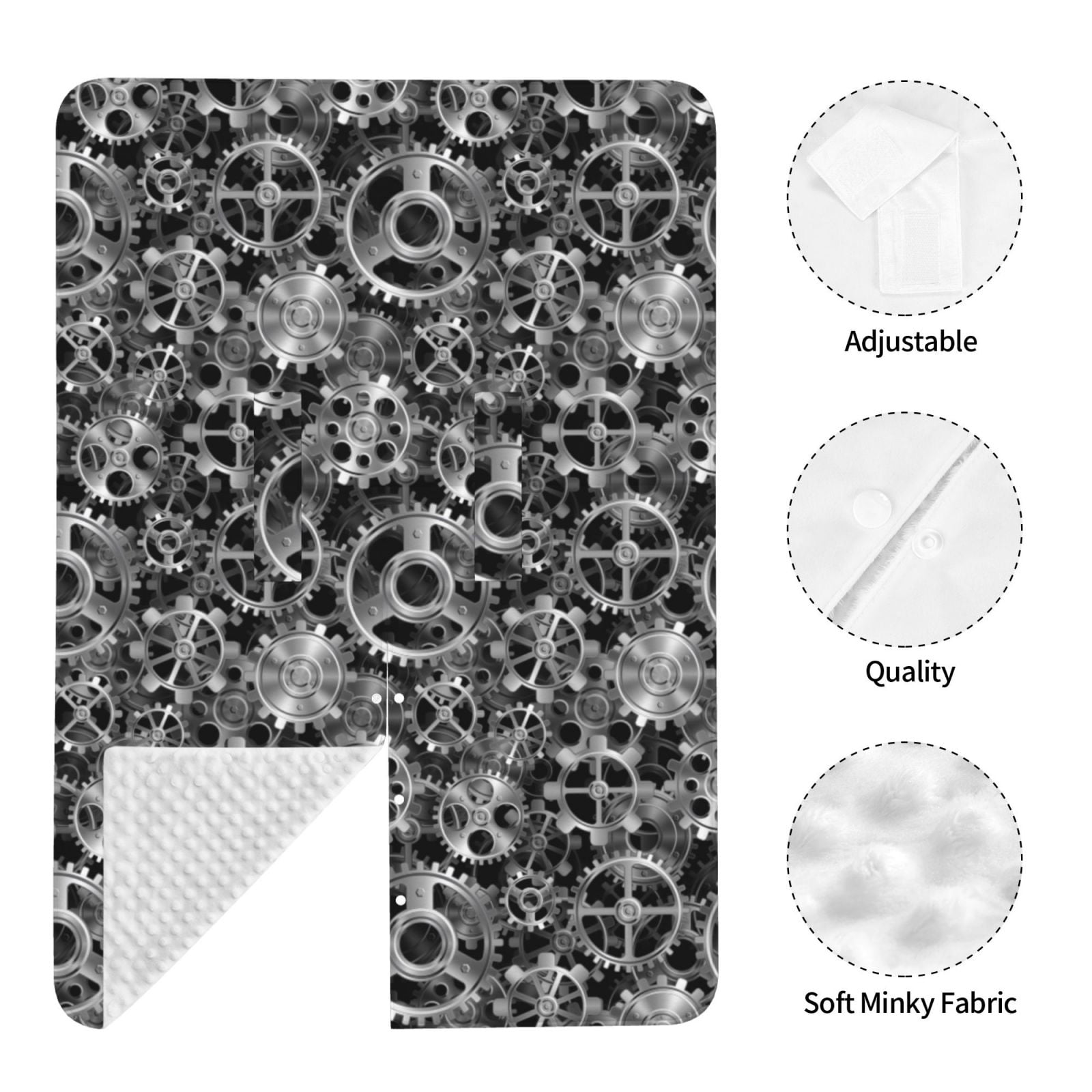 Car Seat Cover Baby - Gear Pattern Breathable Infant Car Seat Cover for Baby Carseat, Lightweight Comfort Baby Essentials Must Haves Newborn Stuff for Girl Boy
