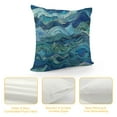 thumbnail image 4 of Shiartex  Wave Pillows Ocean Sea Water Gradient Blue Beach Waves Lines Stripes Throw Pillow Cover Decorative Pillow Case Square Cushion Accent Home, 4 of 5