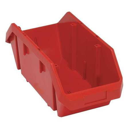 - Quantum Storage Systems 60 lb Capacity, Cross-Stacking Bin, Double Hopper, Red QP1887RD