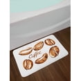 thumbnail image 2 of Coffee Bath Mat, Watercolor Effect Beans Breakfast Drink Brush Strokes Pattern Abstract, Plush Bathroom Decor Mat with Non Slip Backing, 29.5" X 17.5", Caramel White, by Ambesonne, 2 of 2