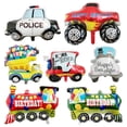thumbnail image 1 of Kit de globos de fiesta Mylar Traffic Vehicles para niños (7 unidades), 1 of 5