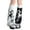 Stars on black background, variant on Reversible Cats Print Long Leg Warmers Harajuku Punk Knit Footless Flared Socks