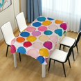 thumbnail image 4 of Yayeee Tablecloths 54" x 54" Rectangle Wrinkle Resistant Party Table Cover, Watercolor Circles, 4 of 8
