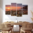 thumbnail image 3 of Elephant Stock Sunrise At Acadia National Park Wall Art - Horizontal Multi Panel Canvas - Living Room Wall Decor - Beach Multi Panel - Orange And Blue Decor - 68" x 42", 3 of 8
