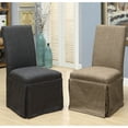 thumbnail image 4 of Furniture of America Dehlia Skirted Dining Chairs - Set of 2, Brown, 4 of 5