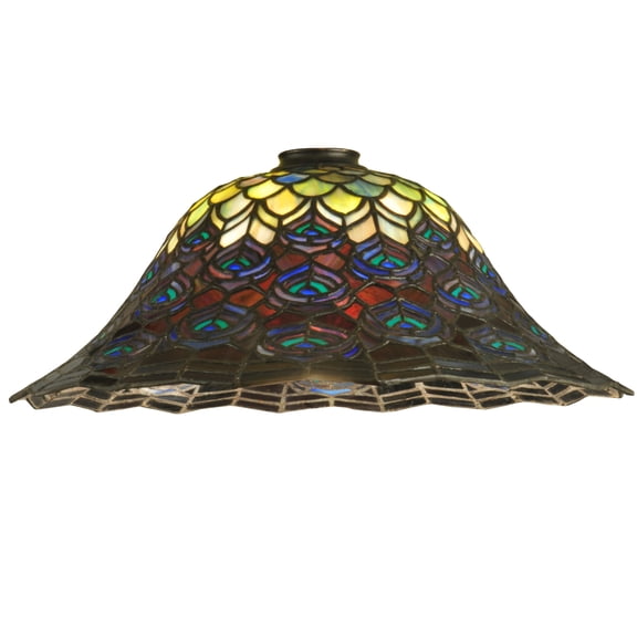 16"W Tiffany Peacock Feather Replacement Shade