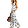 thumbnail image 2 of TaTaai Two Piece Sets for Women Floral Print Sleeveless Top Wide Leg Pants Drawstring Waist Loose Casual Summer Outfits, 2 of 6